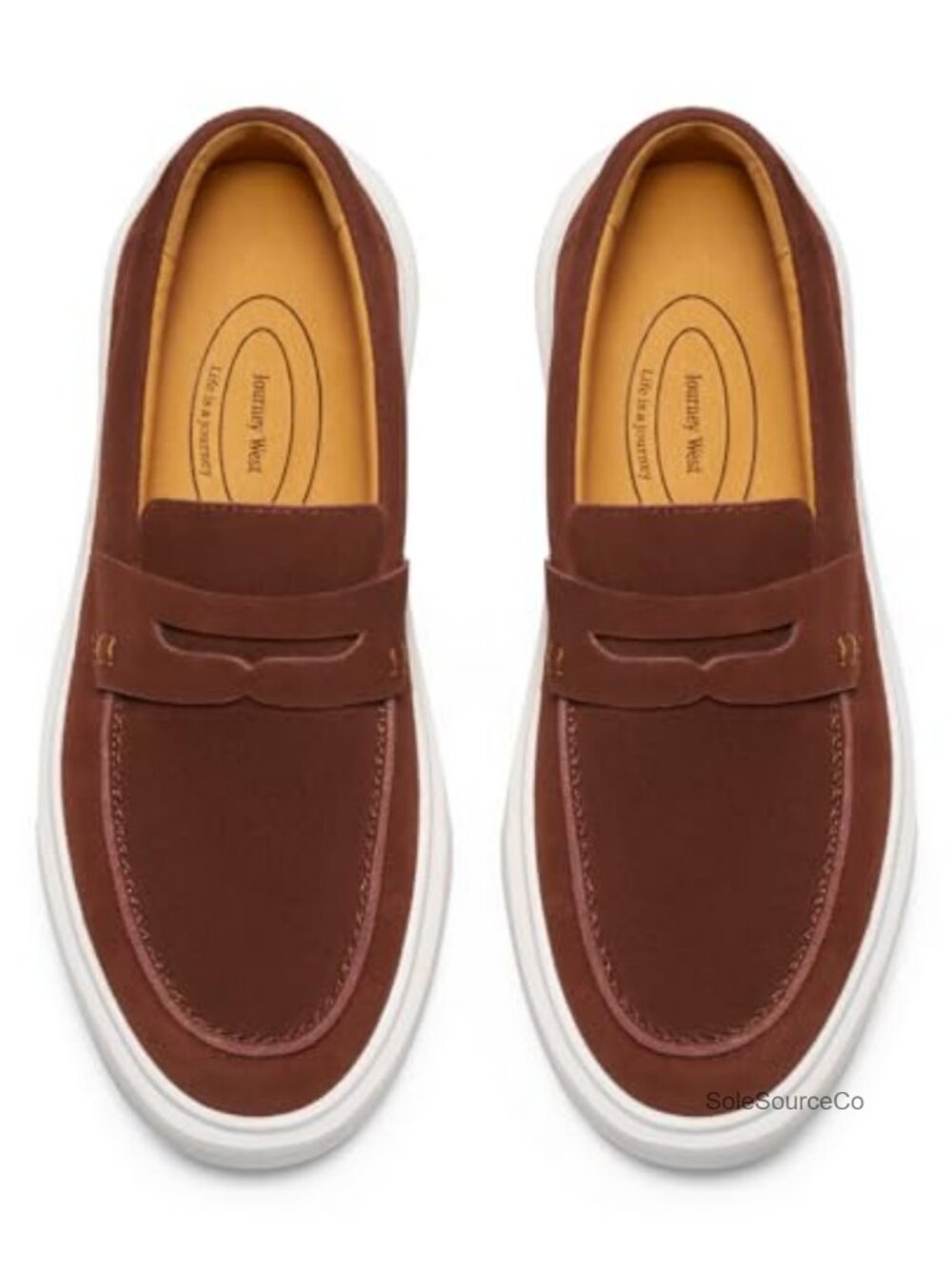 Suede Penny Loafers Slip-On Platform Comfort Shoes